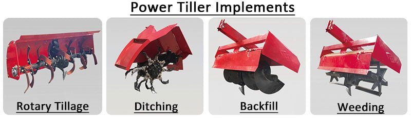 Power tiller implements