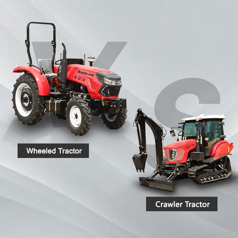 wheeled crawler farm tractor
